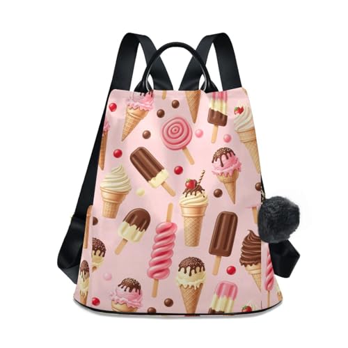 Sac à dos femme cornes de glace rose pour vos sorties en ville et balades urbaines