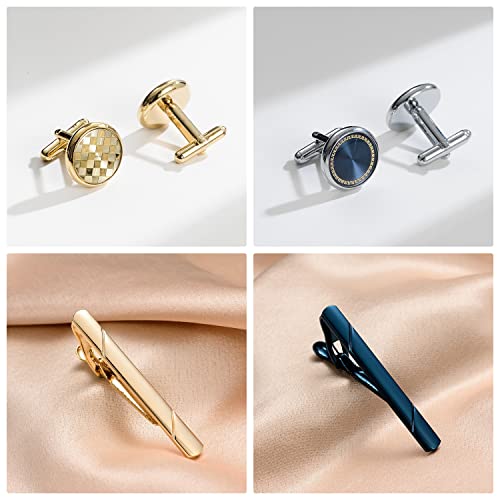 Set de 12 Mancuernillas y Pisacorbatas para Hombre miniatura 6