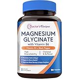 Doctor’s Recipes Magnesium Glycinate 420mg with Vitamin B6 & D3 | Enhanced Absorption with Black Pepper | Supports Nerve, Sleep & Heart Health | Non-GMO, 90 Vegan Capsules