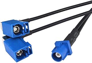 DAB + Car Aerial Fakra Adapter Cable Fakra C Male to 2 x Fakra C Female Y Type Pigtail Cable RG174 50CM/ 19.68 inch for TV GPS Auto Car DVR Tracking GPS Navigation Receivers