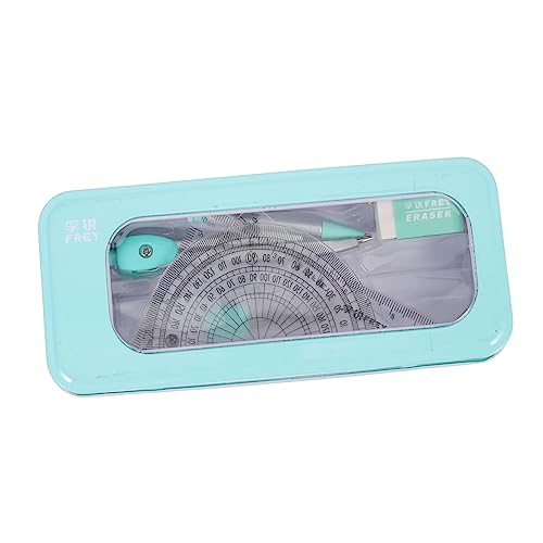 Angoily 1 Set Compass Set Back to School Supplies Geometry Protractor Geometry Kit Geometry Tools Compass and Protractor Compass for Geometry Compact Compass Kit Measuring Blue