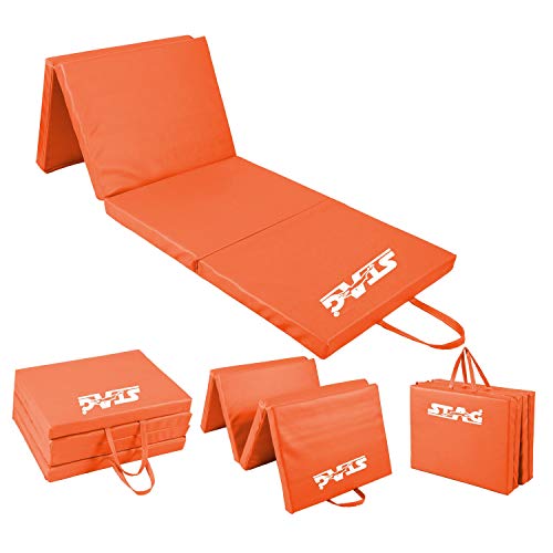 Image of STAG Multi-Purpose Foldable Fitness MAT 180 CM X 120 CM X 50 MM | Use as Tumbling mat, Gymnastics mat, Crash pad | Thick Foam | for Both Men and Women