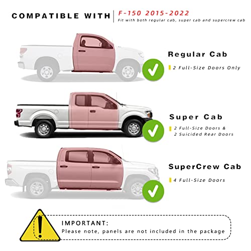 Jhrise 4 Pack Mounting Brackets With 16 Sets Of Anti-Theft Screws, Vehicle Brackets For Side Steps Running Boards, Compatible With F-150 2015-2022, Fit With Super Cab, Regular Cab And Supercrew Cab… #TOP4