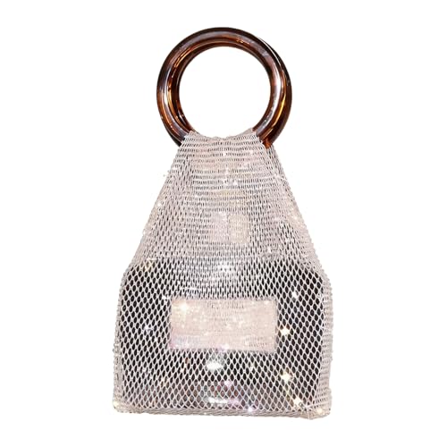 Bolsas de regalo para botellas de vino de champán con pedrería y asas de resina