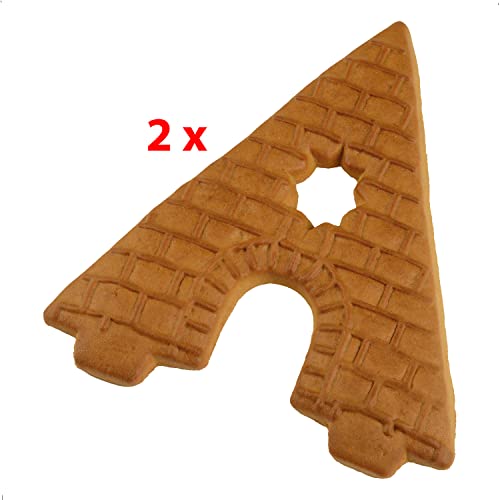 Günthart DIY Lebkuchenhaus | Bausatz Lebkuchenhaus | Hexenhaus | Pfefferkuchenhaus 6tlg | Weihnachtsbäckerei