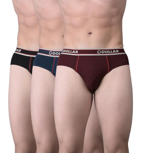 Image of Dollar Bigboss Men's Solid Cotton Brief (Colour May Vary)
