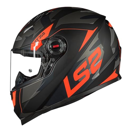 Capacete Ls2 FF358 Tank Cam Matte Black Orange - 58