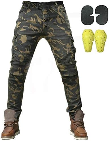 Pantalon Moto Jeans CE Armuré Homme/Femme - Denim 14oz + 4 Protections CE Genoux/Hanches - Confort & Sécurité