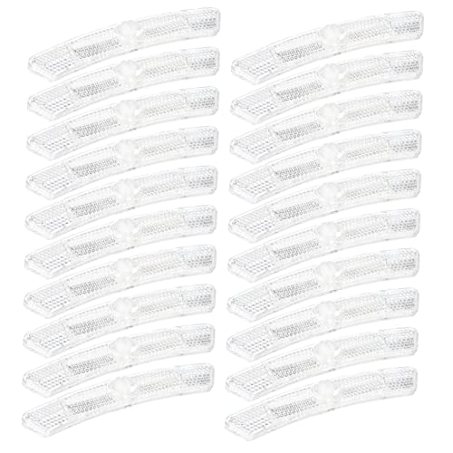 GRIRIW 20Pcs Professional Bike Reflectors Compact Wheel Reflectors for Enhanced Visibility Portable Reflective Signs for Bicycles and Motorcycles Night Safety Accessories
