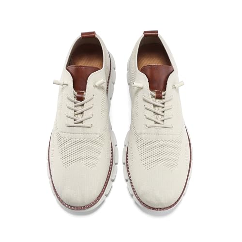 Image of Wearbreeze Men's Business Casual Oxford Sneakers - Lightweight Lace-Up Dress Shoes for Work, Travel & Daily Commute