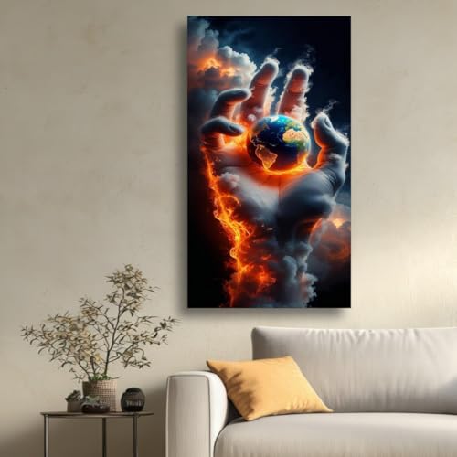 Art mural surréaliste globe cosmique affiche toile XINBAO haut de gamme