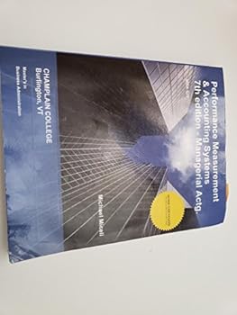 Paperback Performance Measurement & Accounting Systems 7th Editon - Managerial Actg. MBA 520 Book