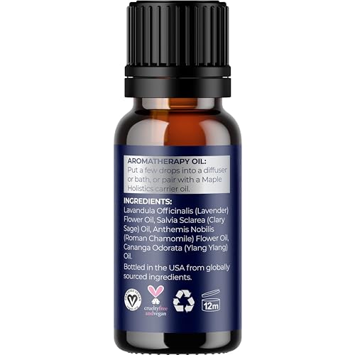 Image of Sleep Essential Oil Blend for Diffuser - Dream Essential Oils for Diffusers Aromatherapy and Relaxation with Clary Sage Ylang-Ylang Roman Chamomile and Lavender for Sleep Time Support (10mL)