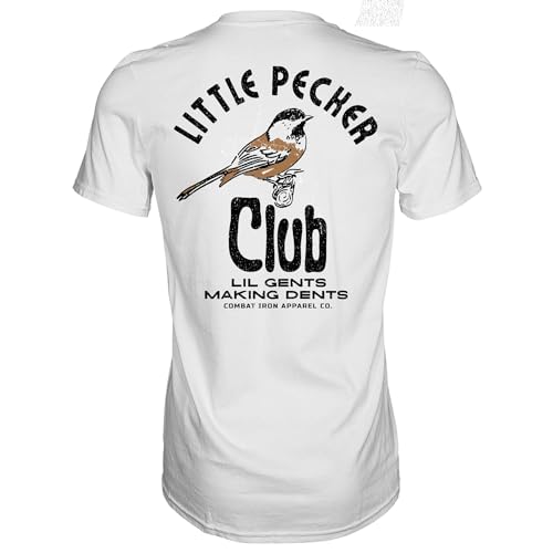 Combat Iron Mens Graphic T-Shirt - Little Pecker Club | Soft cotton-poly blend athletic tapered fit. Tagless neck. No-sag collar. Pre-shrunk. Veteran-owned. Made in USA. product thumbnail 10