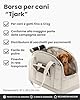 Larkson Trasportino per Cani di Piccola Taglia fino a 12 kg Beige - Tjark - Borsa da Trasporto per Cani e Gatti da Viaggio in Aereo - Conforme alle Specifiche di molte Compagnie Aeree