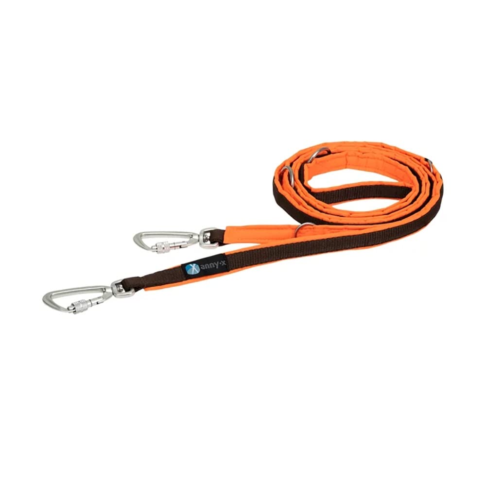 anny-x voll gepolsterte Führleine Safety Protect Leuchtorange braun 3m