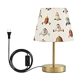 Vozoza Rocketships Retro Dimmable Table Lamp Night Light Bedroom Lamps for Nightstand Living Room Dorm Home Office Desk, LED Bulb Included, S