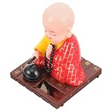 Ornement de tableau de bord de voiture : les statues de moine sont naturelles et lisses, la forme est vivante, la texture est claire et la surface est délicate. décoration de voiture