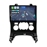 KEC 9" [4+64G] Android 16 Car Stereo Radio for Peugeot 3008 5008 [2009-2018]-IPS 2 Din Head Unit with Carplay | Android Auto | Mirror Link | GPS Navigation Navi | Bluetooth | Camera