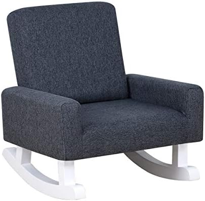 Yoonnie room Kid Sofa/Kid Armchair/Toddler Chair/Sofa for Children with Linen Fabric/Baby Sofa with Solid Rocking Foot/Kid Upholstered Chair for Unisex Children Using,Birthday Gift (Grey)