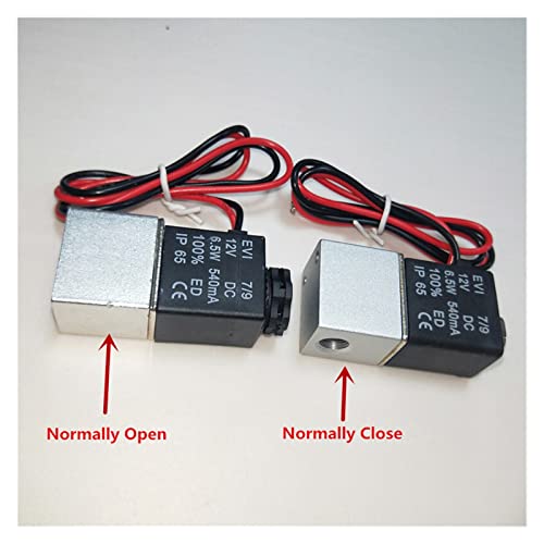 Válvula solenoide de 2 vías normalmente abierta de 1/8" para aire y agua 3