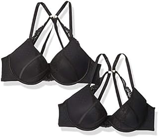 Iris & Lilly Women's Mesh Push-Up Bra, Pack of 2