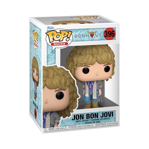 Funko Pop! Rocks: Jon Bon Jovi Jovi - (1980's) - Figura de Vinilo Coleccionable - Idea de Regalo- Mercancia Oficial - Juguetes para Niños y Adultos - Music Fans - Muñeco para Coleccionistas