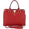 Italian Genuine Leather Carryall Satchel Handbag Crossbody For Women
