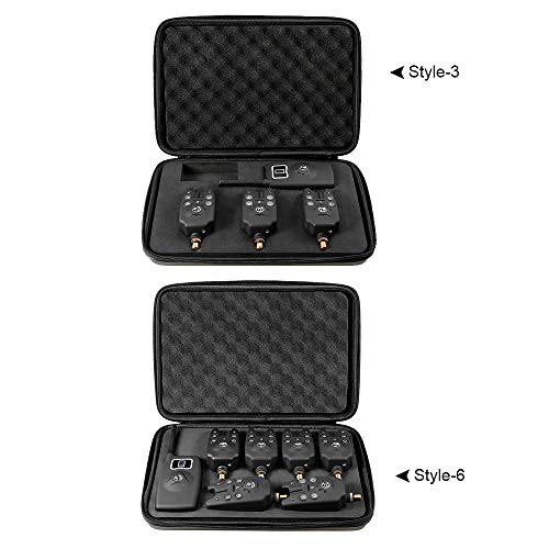 YIWENG Alarm Set, Wireless Fishing Bite Alarms Set Digital Fishing Alarm Kit LED Alarm Indicator Alert Bell Receiver Fishing Tackle with Zippered Box, Jy-19-3 - Thumbnail 3