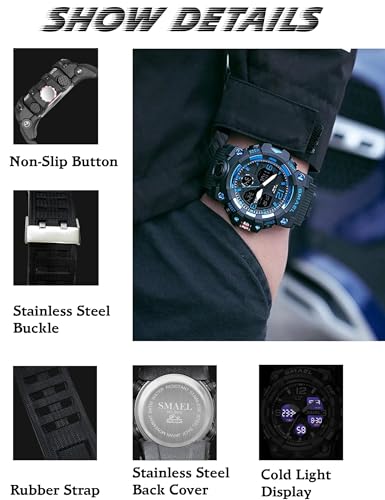 Image of Gosasa Men's Watches Multi Function Military S-Shock Sports Watch LED Digital Waterproof Alarm Watches