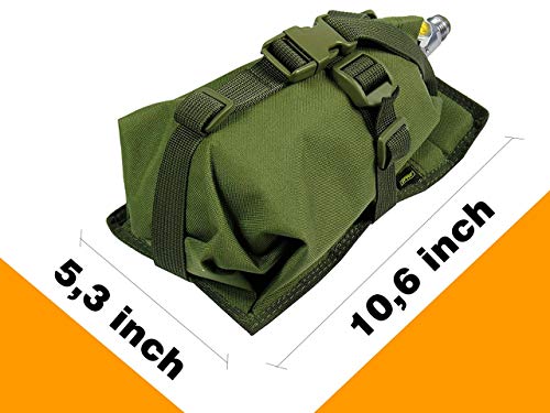 Tactic.world Air Tanks Pouch Bag M.o.l.l.e Horizontal (0,8-1,8L) 35Ci 48Ci 50Ci 68Ci Waterproof (Olive) #TOP3