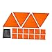 Xgdsnly High Visibility Orange Security Signs Kit Attachments Lightweight Waterproof Accessory Smooth Surface Portable