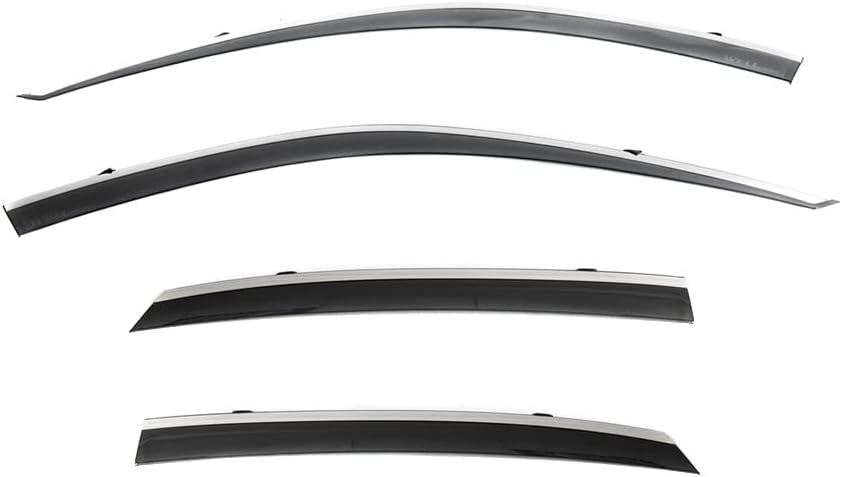 WellVisors Window Visors Wind Deflectors Compatible with Honda Civic Sedan 2022-2026 with Chrome Trim Rain Guards 3-847HD044