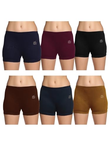 Image of Lux Karishma Bloomer Women's 100% Pure Cotton Bloomer - Soft, Comfortable, and Skin-Friendly(Pack of 6)(Color mayvary)