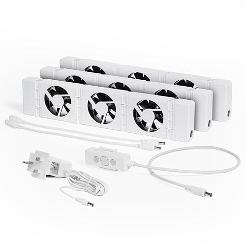 SpeedComfort Radiator Fan Trio Set – Set of 3 radiator fans - Energy efficient – 2x faster heating - Up to 22% energy savings – Easy to install – Whisper quiet - Dutch product