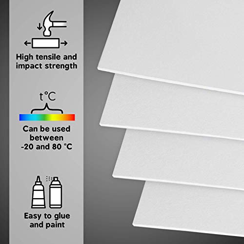 Usamade's 5 Pack 12X12X.062 Abs Plastic Sheets, Moldable Plastic Sheets, Great For Diy Projects, High Tensile And Impact Strength Plastic, Made In Usa #TOP1