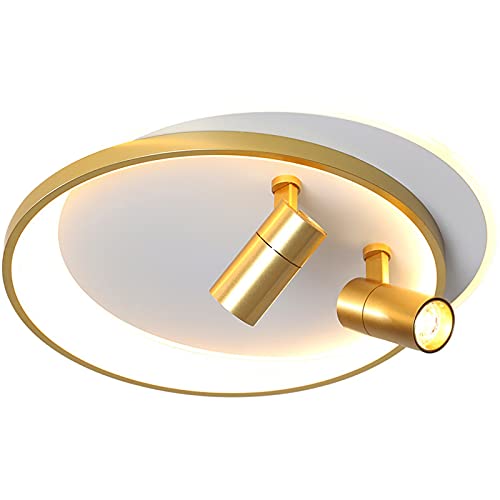 Plafonnier LED en acrylique moderne noir et or haute finition