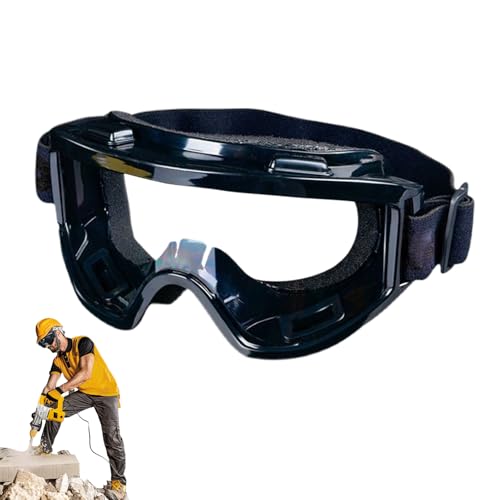 Gafas de seguridad ligeras antivaho de 50 mm, gafas protectoras transparentes, diseño duradero a prueba de polvo, lentes resistentes a los arañazos, cómodas gafas de seguridad antiarañazos para uso en