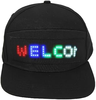 Programmeerbare LED-kap Kleur LED-bewerkingshoed APP-bediening Baseballpet LED-bordhoed Caps Verstelbare Maat Smart Hat