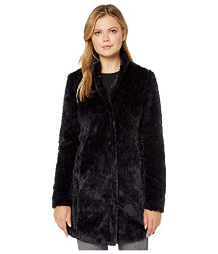 Kenneth Cole New York Stand Collar w/Faux Fur Black MD