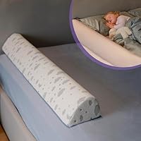 ComfyBumpy Bed Rail for Toddlers | Toddler Bed Rails with Washable Cover - Kids Foam Bed Rail Guard - Bed Barrier for Twin, King, Queen Bed [1-Pack