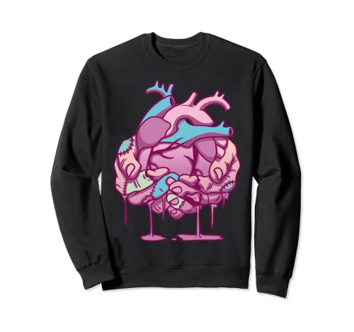 Anime Esthétique Pastel Goth Zombie Coeur Cadeaux Sweatshirt