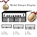 Monlyey Personalized Medal Hanger Display with Trophy Shelf, Custom Medal Holder with Name for Awards Ribbons, Metal Custom Sports Race Plaques Hanger for Wall Mount