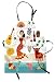 Ambesonne Spain Apron, National Elements Design Bull Guitar and Flamingo Dancer Cartoon Style Composition, Unisex Kitchen Bib with Adjustable Neck for Cooking Gardening, Adult Size, Umber