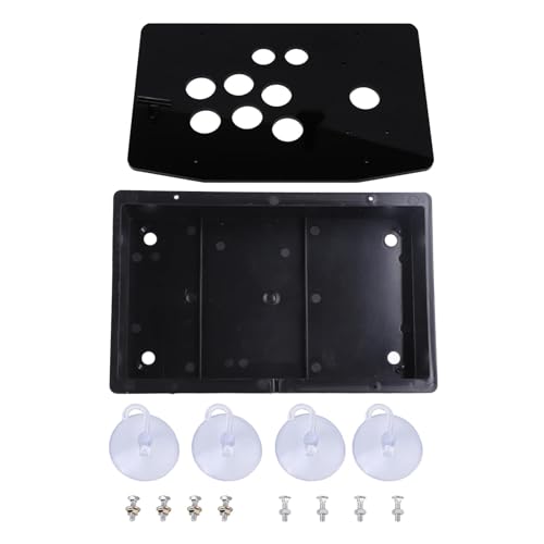 Walfront Black Acrylic Panel and Case DIY Set Kits Replacement for Arcade Game (Standard)