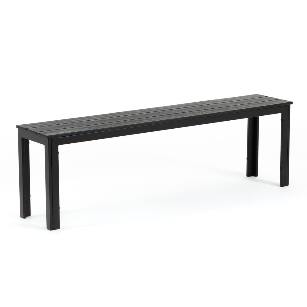 Panca da giardino 2 posti in acciaio 141x28,5x43 cm – Fiona XL (Antracite)