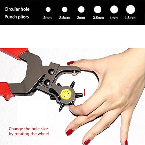 Tytroy Professional Heavy Duty 6-Size Hole Puncher for Leather Belts Handbags Watch-Bands