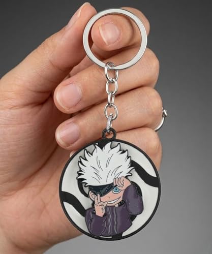 Image of Premium Metal Anime Spinner Keychain | 360 Rotating Fidget Keyring for Bike, Car & Bags | Japanese Manga & Cosplay Action Hero Designs | Pack of 1