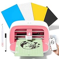 Likcut S501 Plottermaschine, Mini Schneideplotter Verfügbar für Vinyl, Iron on und Karten mit Einsteiger Set, Rosa