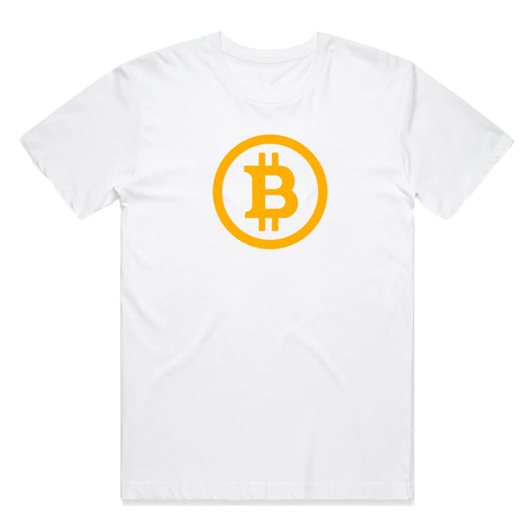 GenericUnisex Bitcoin Printed Tshirt | Printed Half Sleeve Round Neck Funny Hindi Text Graphic T Shirt/Top for Men and Women
